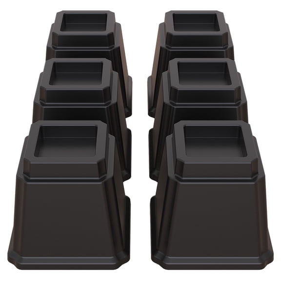 Bedofmine Bed Risers 5 inch Heavy Duty Furniture Risers for Sofas, Chair Risers Sofa Risers Table Risers Set of 6 Pack, Black