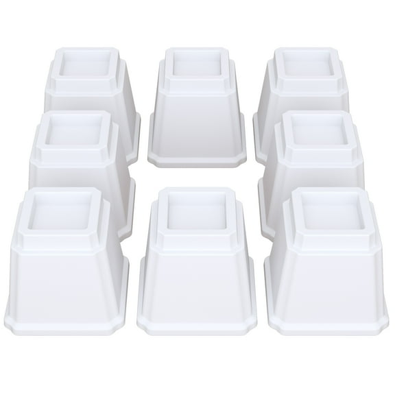 Lutown-Teen Bed Risers 5 inch Heavy Duty Furniture Risers for Sofas, Chair Risers Sofa Risers Table Risers Set of 8 Pack, White