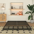 thumbnail image 1 of Bedofmine Queen Bed Frame 4 Inch Low Metal Platform with No Box Spring, Rounded Legs, Black, 1 of 9