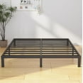 LutownTeen Queen Bed Frame No Box Spring Needed 6 Inch Heavy Duty Low
