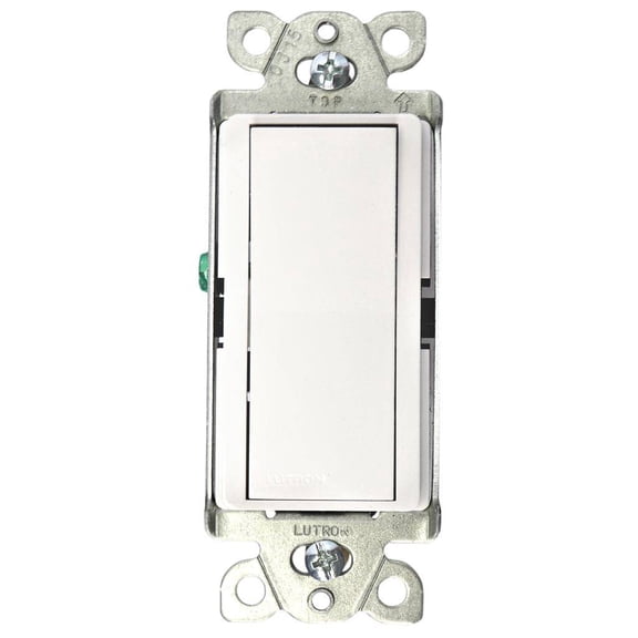 Lutron CA-1PS-WH Claro 15 Amp Single-Pole Paddle Switch, White Finish