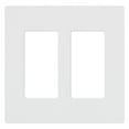 thumbnail image 1 of Lutron CW-2-WH 2-Gang White Wall Plate, 1 of 7