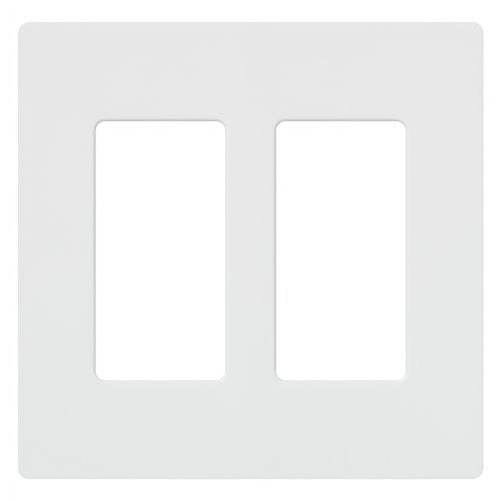 Lutron CW2WH48 Claro 2Gang Wall Plate, White, 48Pack