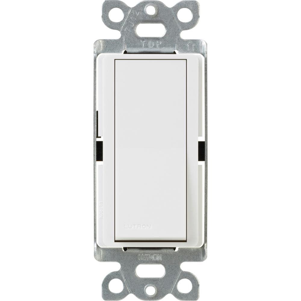 White Glossy 3-Way Rocker Switch with Locator Light