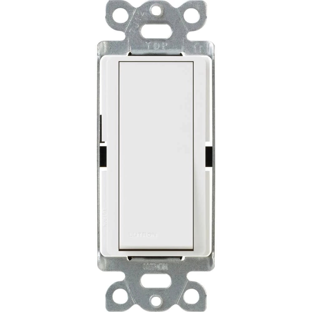 White Glossy 3-Way Rocker Switch with Locator Light