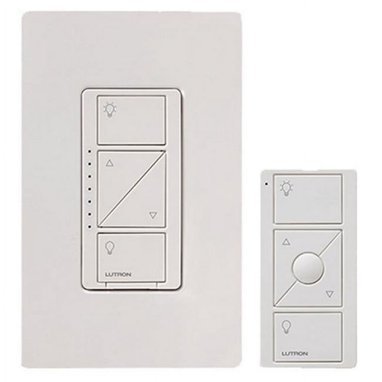 Caseta White Wireless Remote In-Wall Light Dimmer Kit