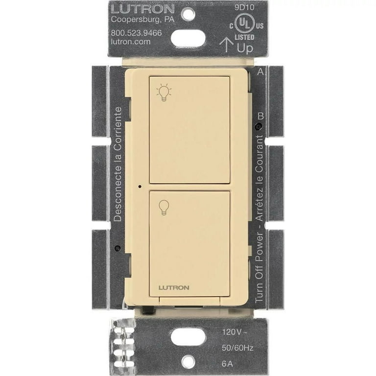 Free Shipping Lutron Caseta Smart Lighting Switch for All Bulb Types or Fans Ivory Walmart