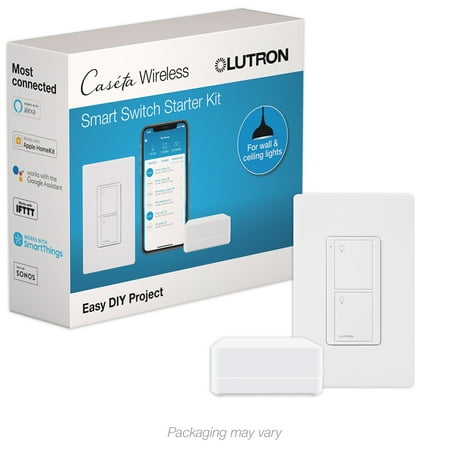 Lutron - Caseta Smart Switch Starter Kit - White - White