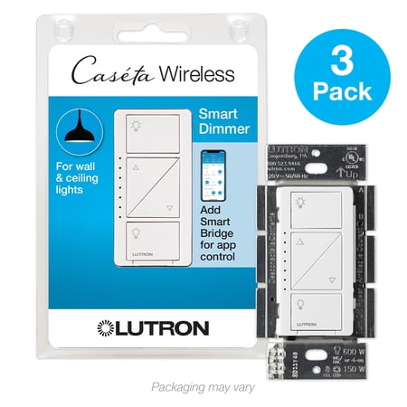 Lutron Caseta Wireless Smart Lighting Dimmer Switch for Wall and Ceiling Lights 150 Watts LED