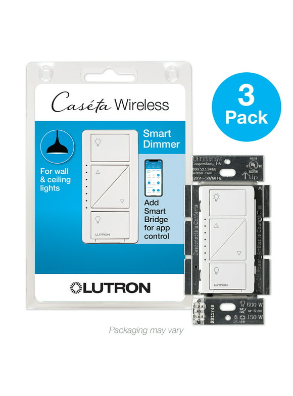 Lutron Caseta Wireless Smart Lighting Dimmer Switch for Wall and Ceiling Lights 150 Watts LED