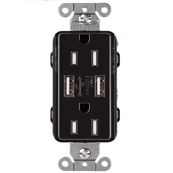 Lutron Claro 15 AMP Duplex Outlet CAR-15-UBTR_ BL