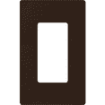 thumbnail image 1 of 1-GANG GLOSS DECORA FACEPLATE BROWN, 1 of 7
