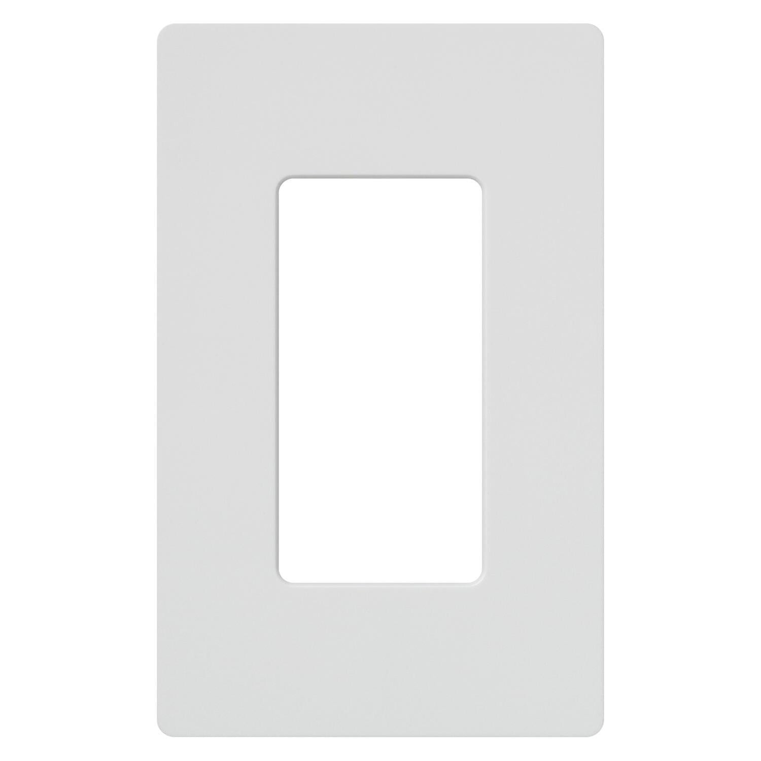 White Gloss 1-Gang Screwless Plastic Wall Plate
