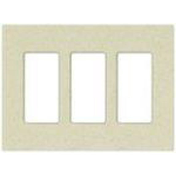 Lutron SC-3-BI Dimmer/Fan Control Wallplate, 3-Gang, Biscuit