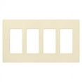thumbnail image 1 of Lutron Cw-4 Claro Four Gang Designer Wall Plate - Almond, 1 of 5