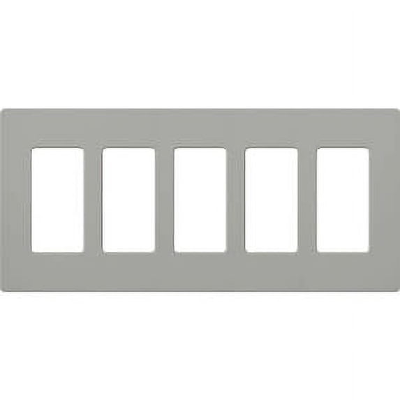 Lutron Cw-5 Claro Five Gang Designer Wall Plate - Grey
