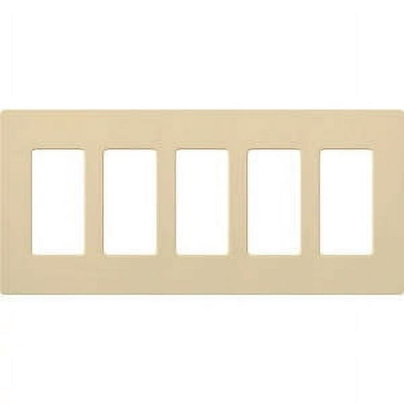 Lutron Cw-5 Claro Five Gang Designer Wall Plate - Off White