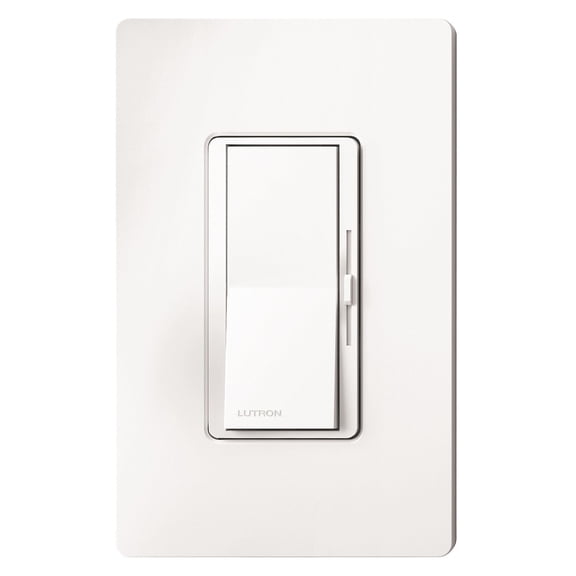 Lutron Diva Single-Pole/3-Way LED Rocker Light Dimmer Switch, White DVCL-153PH