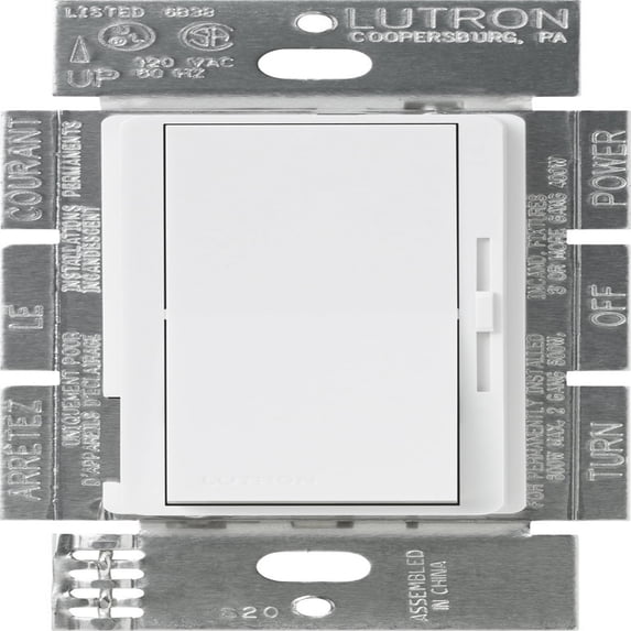 Lutron DVTV-WH Diva 30mA Single Pole 0-10V Fluorescent Dimmer, White