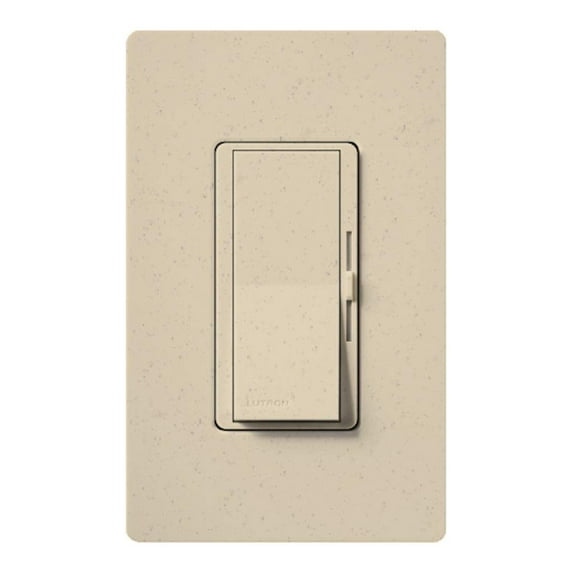 Lutron DVSCFSQ-F-ST Diva 1.5 A 3-Way/Single Pole 3-Speed Fan Control, Stone