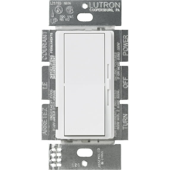 Lutron DVF-103P-WH Diva 1000-watt 3-Way 3-Wire Fluorescent Dimmer, White