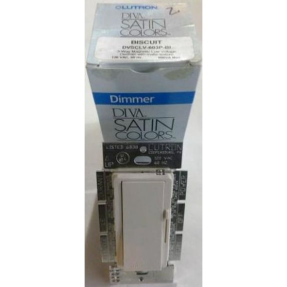 Lutron DVSCLV-603P-BI Diva Mlv Dimmer Switch W/ Night Light, 450W (600Va), Single