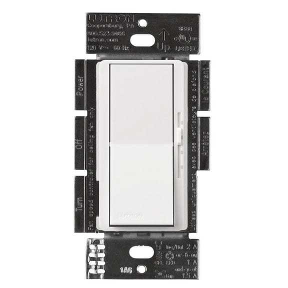 Lutron Dvsq-Lf-Wh 1.5 Amp White Diva 3-Speed Fan Control & Light Switch