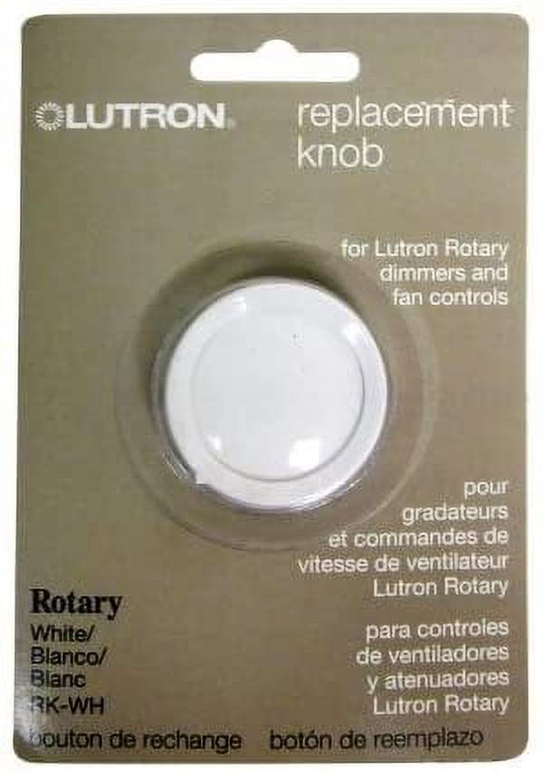 Lutron Electronics RKWH Rotary Dimmer Replacement Knob, White by