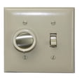 thumbnail image 1 of Lutron Fd-20-277-3-Iv Ivory 277V Commercial Fluorescent 3-Way Toggle & Rotary Dimmer Switch, 1 of 1
