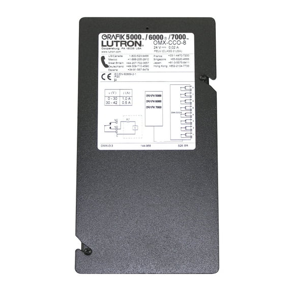 Lutron Grafik Eye System OMX-CCO-8 Control Interface 8 Dry Contact closure output