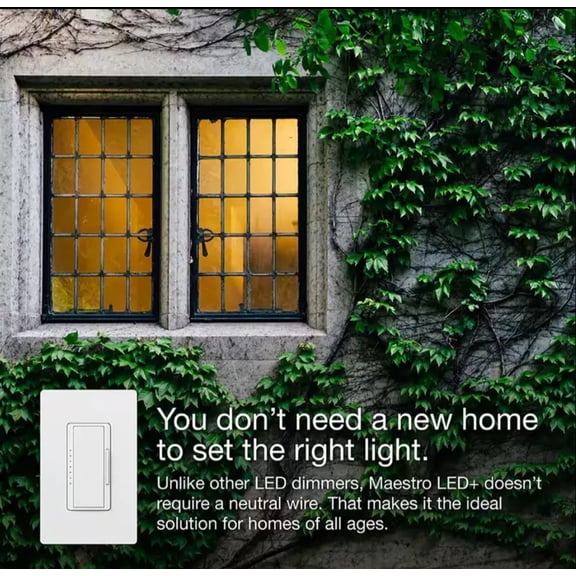 Lutron MACL-153MR-WH Maestro 120-Watt Multi-Location CFL/LED Digital Dimmer