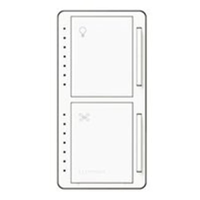 Lutron Maestro White Single Pole Fan and LED Dimmer Switch