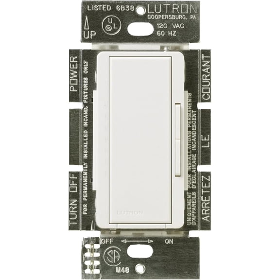 Lutron MALV-600-WH-CSA white, Maestro magnetic low-voltage (MLV) dimmer switch