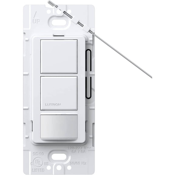 Lutron MS-OPS6-DDV-WH Maestro 6-Amp Single Pole Dual Circuit Occupancy Sensing Switch, White