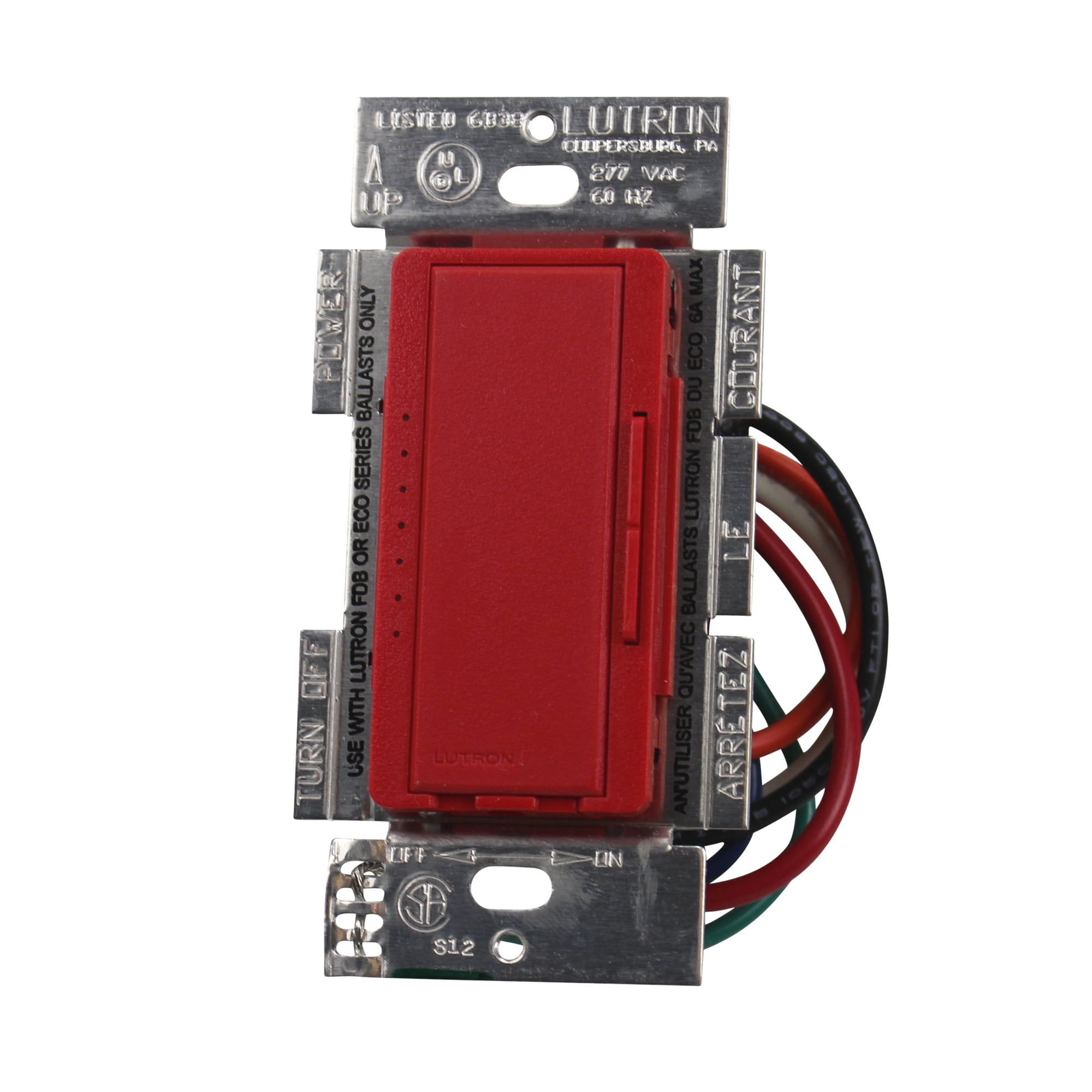 Lutron MSCF6AM277HT Maestro Satin 277V 6A Fluorescent 3Wire HiLume