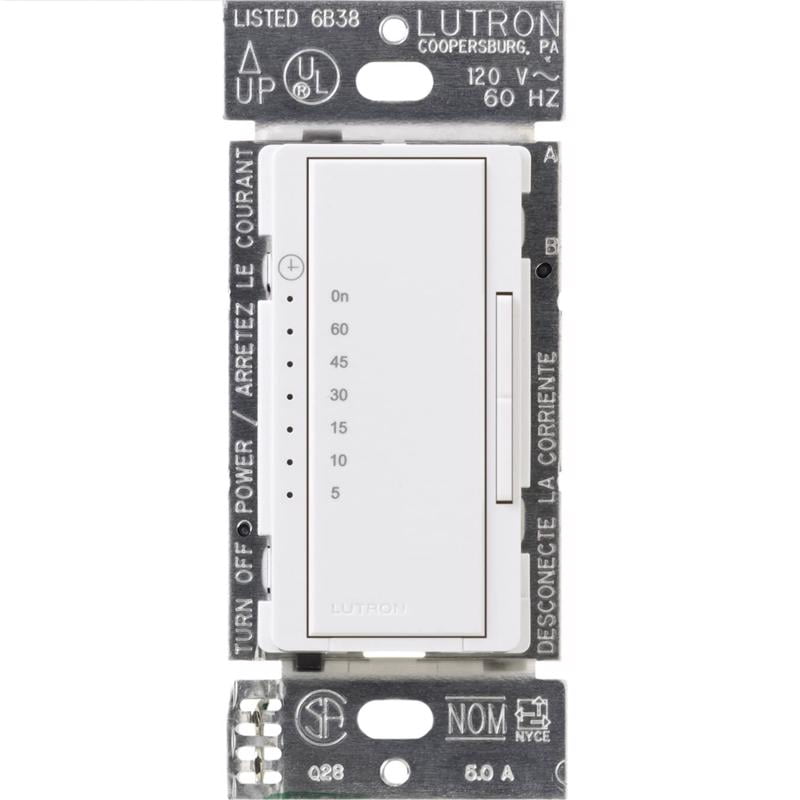 Lutron Maestro White Indoor Countdown Timer 120V