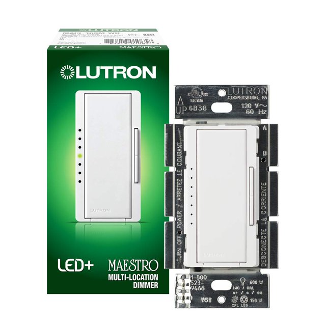 Lutron Maestro LED+ Dimmer Switch for Dimmable LED, Halogen and