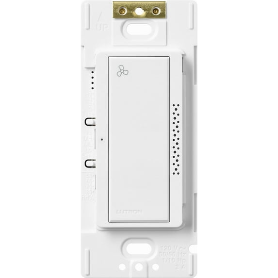 Lutron MS-HS3-WH Maestro Xactsense Humidity Sensor Switch, 3A Fan/Light, Neutral Or Ground