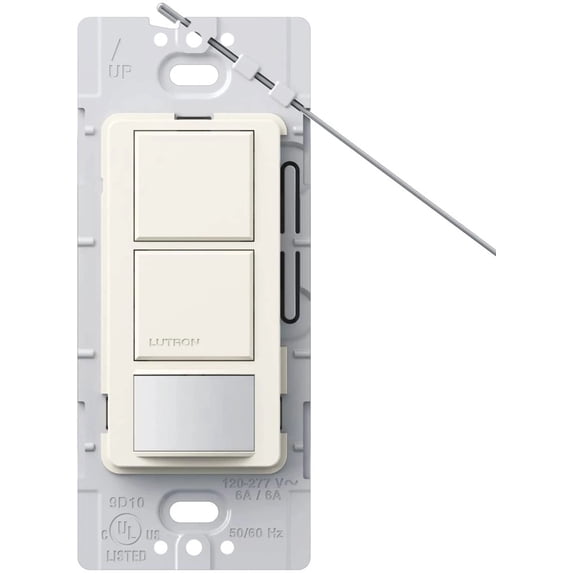 Lutron MS-OPS6-DDV-BI Maestro 6 Amp 120 Volt Single Pole Dual Circuit Motion Sensing