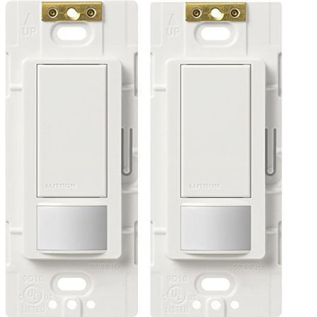 lutron lutron ms-ops6m2-dv-wh maestro 6-amp multi-location dual voltage occupancy sensing switch, white