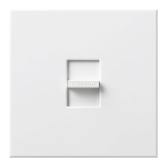 Lutron NF-20-277-WH Nova 277V 20A Fluorescent Single Pole Slide-to-Off Dimmer, White
