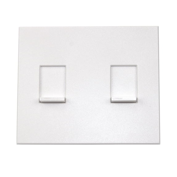 Lutron Nova T NT-SS-NFB-WH Two Gang 2-Gang Wall Plate Faceplate Slides, White