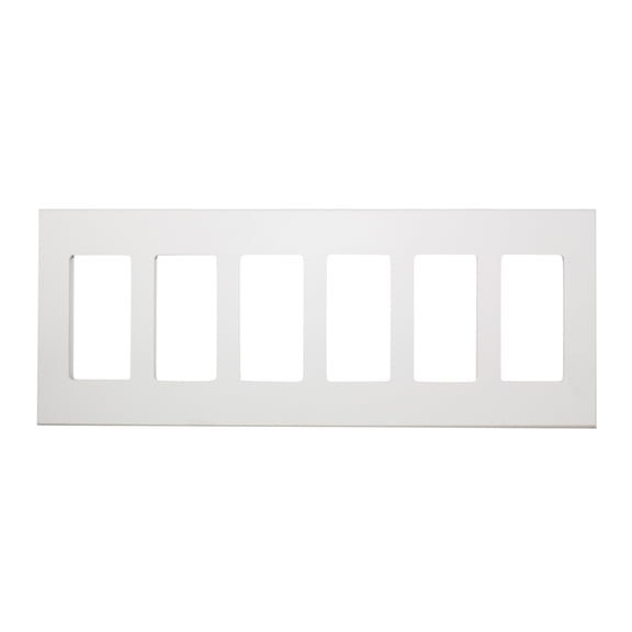 Lutron Nt-R3R3R3R3R3R3-Fb-Wh White Nova T Multi-Gang 6 Gang Designer Wallplate Faceplate
