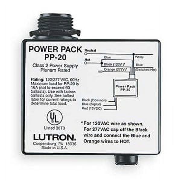 Lutron PP20 Power Pack For Lutron Ballast Only 120/277V 16AMP 16A