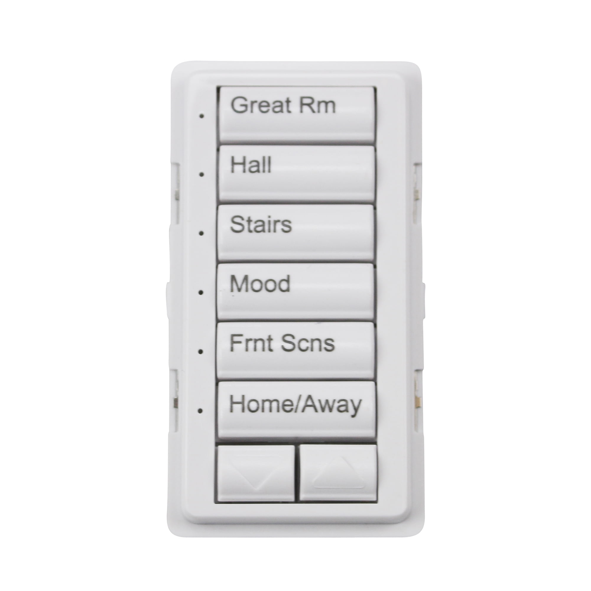 Lutron HQWD-W6BRL-WH Wall Mount 6 Button with Raise/Lower Keypad - White  for sale online