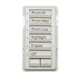 thumbnail image 1 of Lutron Skd-6Brl-Bi-E Homeworks Seetouch 6-Button Engraved Wall Station Keypad, 1 of 1