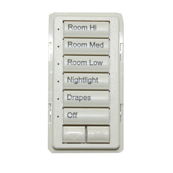 Lutron Skd-6Brl-Bi-E Homeworks Seetouch 6-Button Engraved Wall Station Keypad