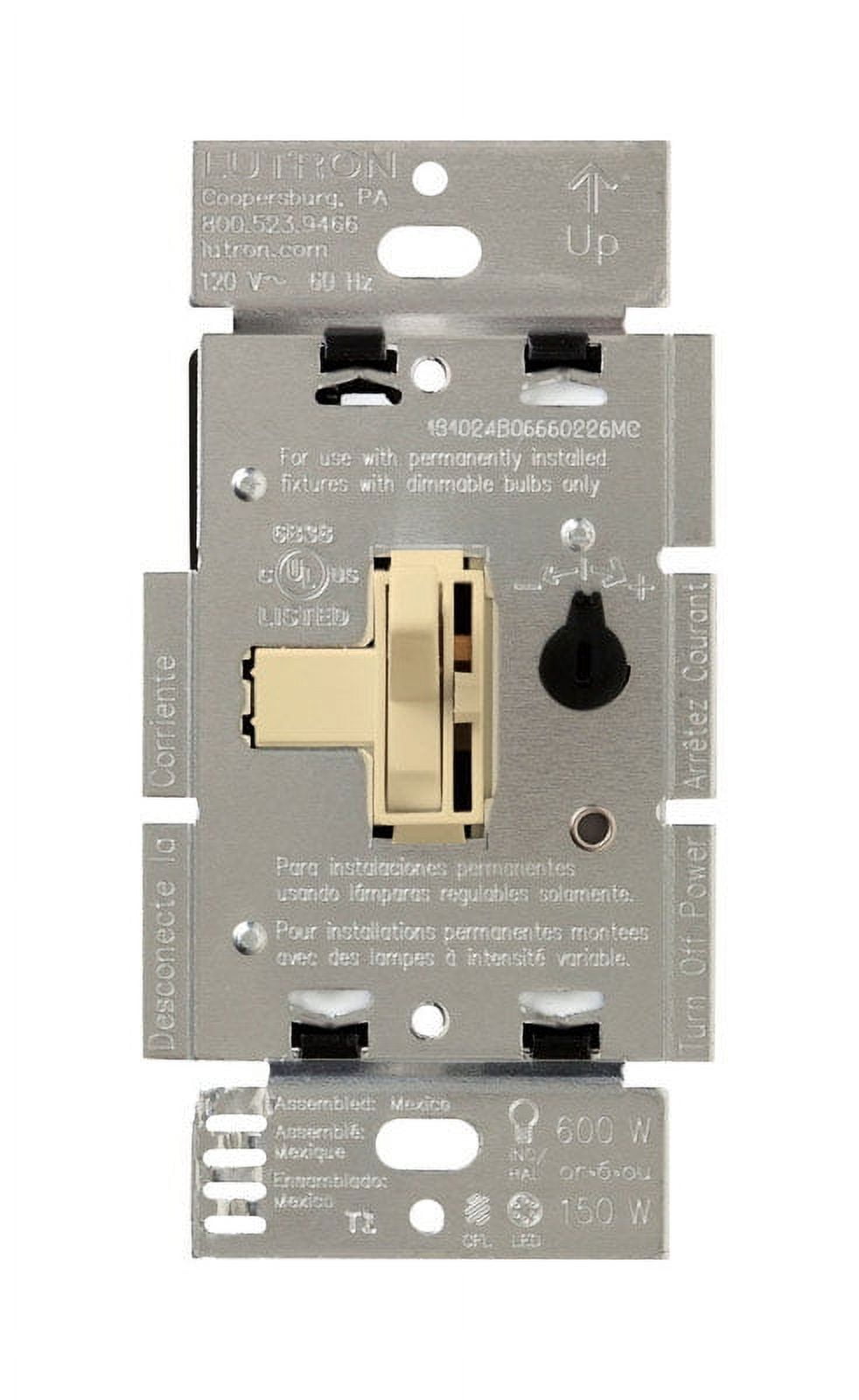 Ivory Smart Toggle Dimmer Switch for LED and Incandescent Bulbs