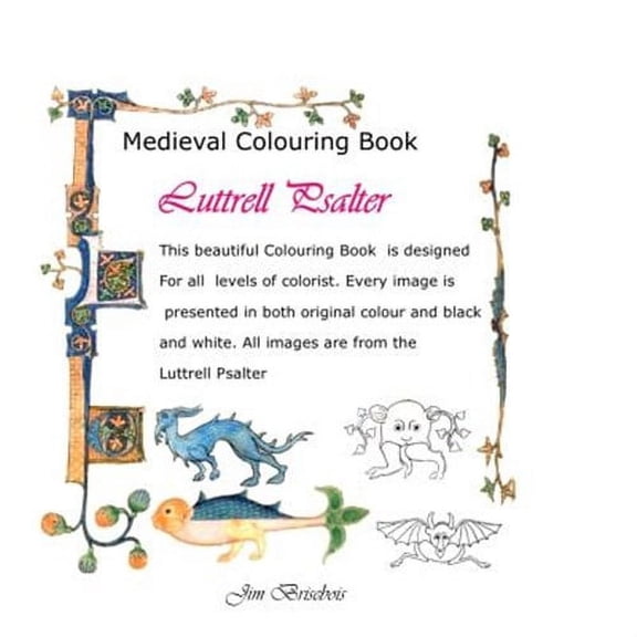 Luttrell Psalter: Medieval Colouring Book (Paperback)