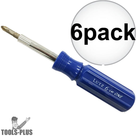 Lutz 6in1 MultiBit Screwdriver Set, 6Pack